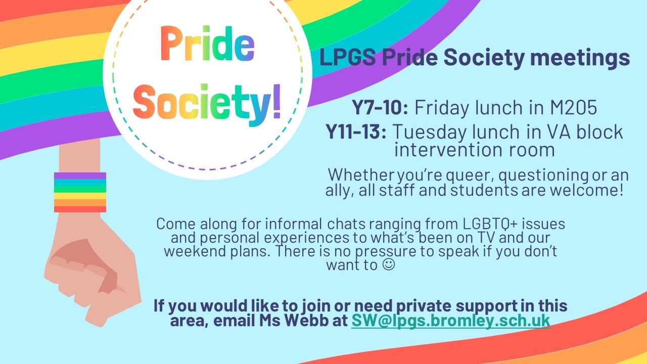 Pride Society briefing slide 2021 22